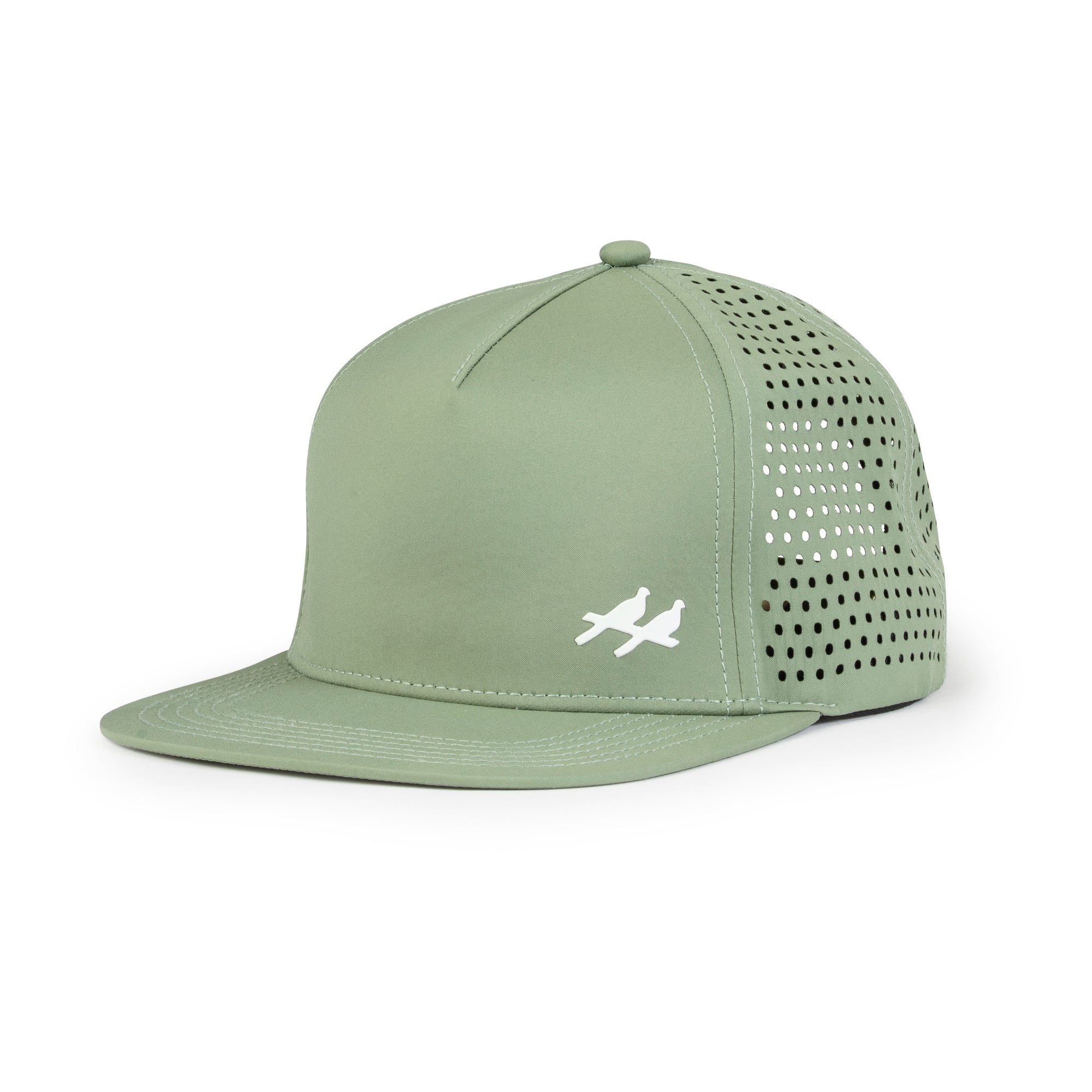 Green and Gray Trucker Hat with Dove Patch South Texas Original Cap - Green - Two Dove Outdoors main image 2