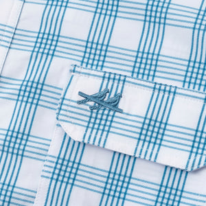 Rio Ultimate Outdoor Blend Short Sleeve - Teal Plaid