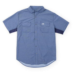 Rio Ultimate Outdoor Blend Short Sleeve -Houndstooth Navy