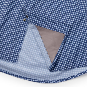 Rio Ultimate Outdoor Blend Short Sleeve -Houndstooth Navy