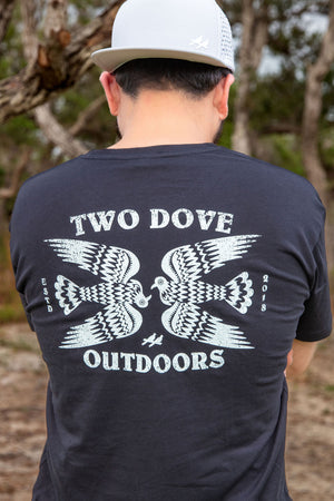 The Laredo Double Dove Tee - Heather Black