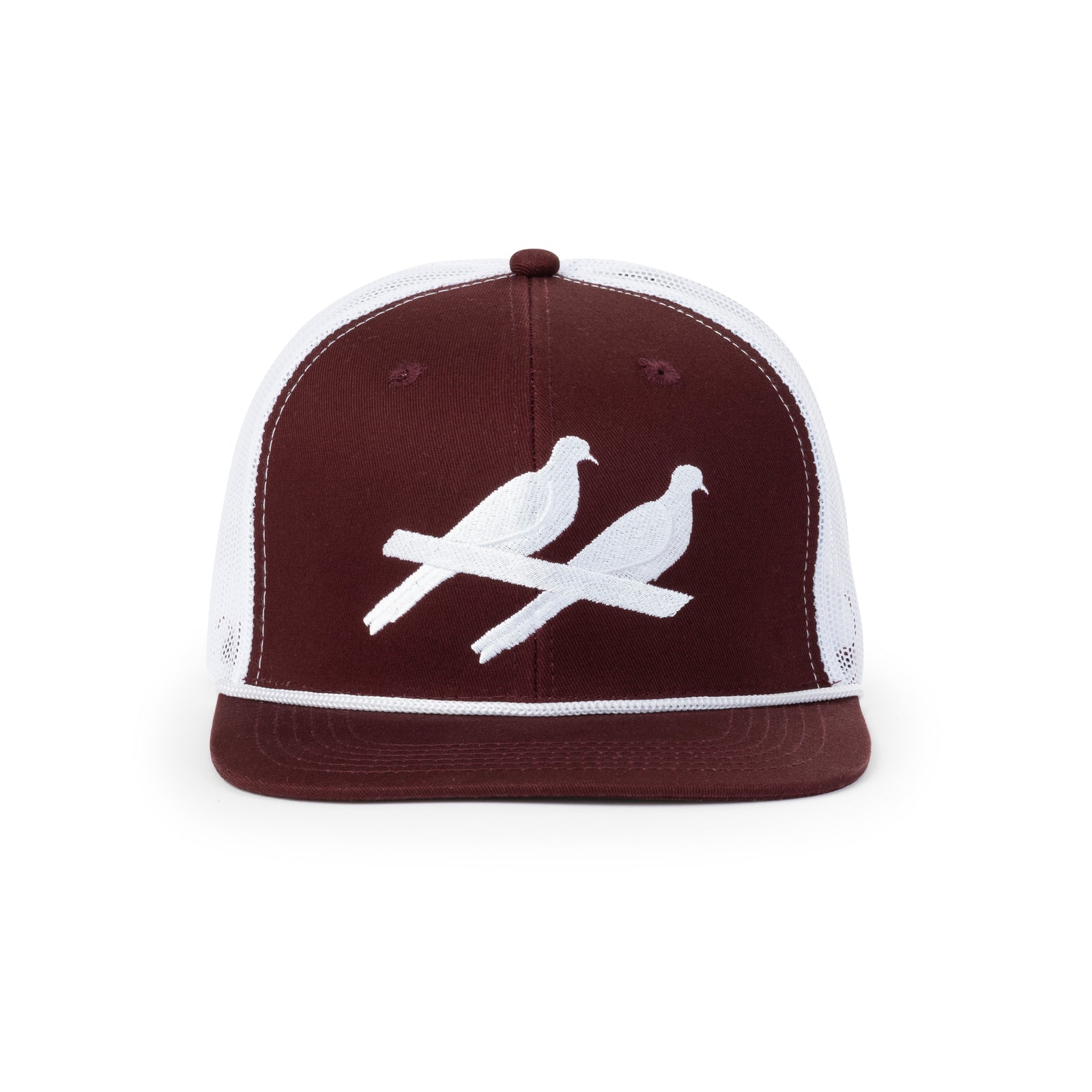 Logo Rope 6 Panel Trucker - Maroon