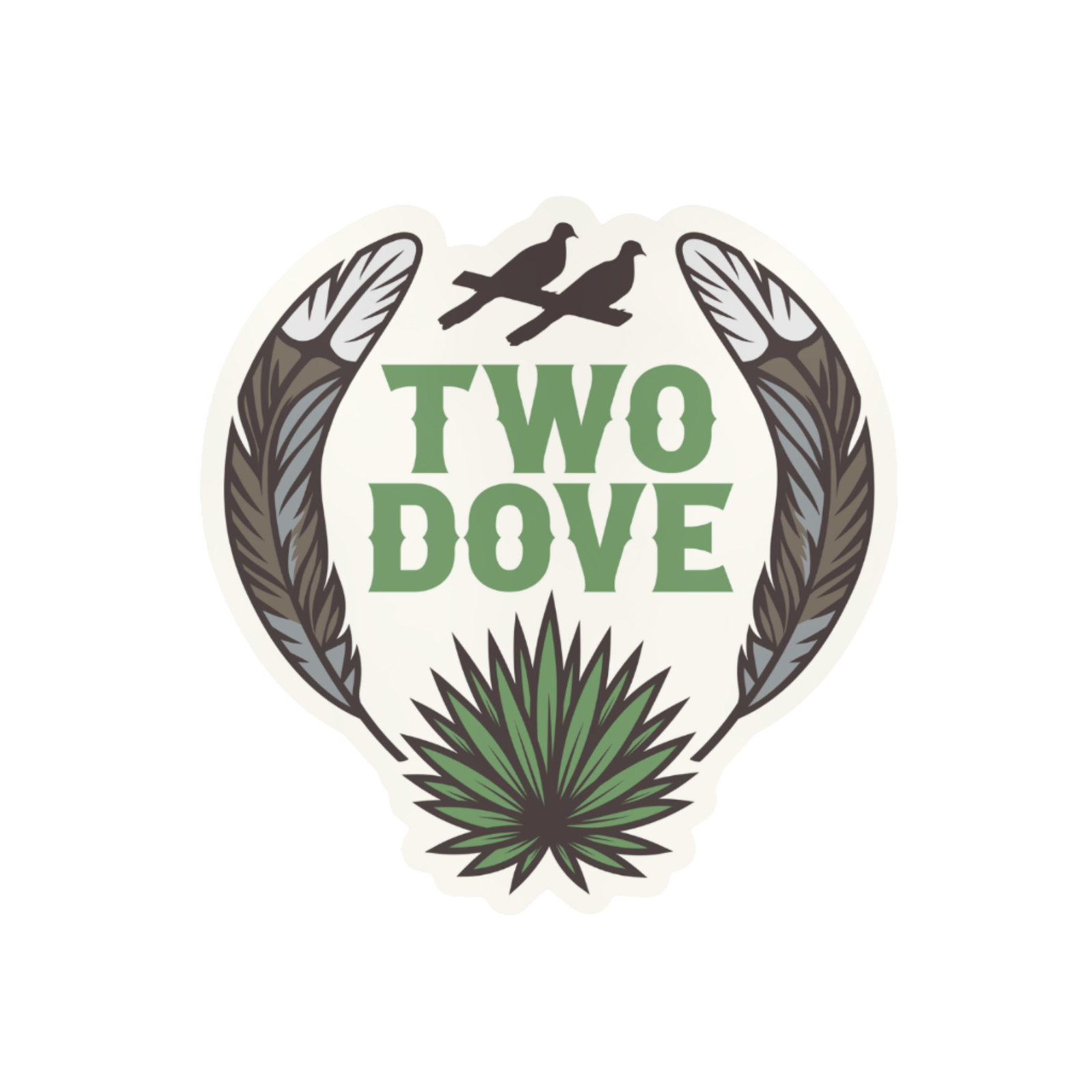 Two Dove Crest Decal