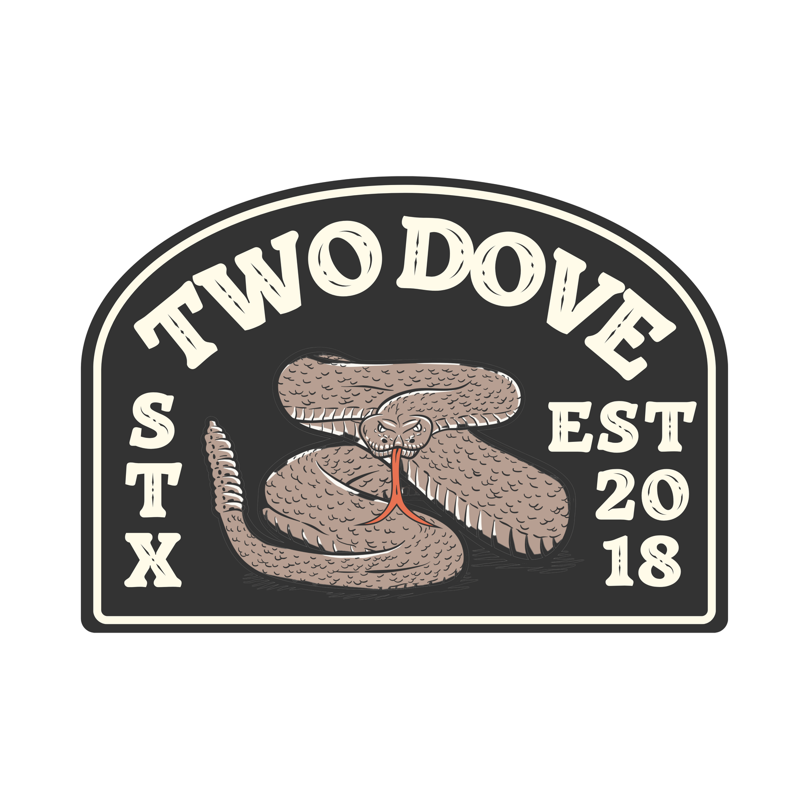 South Texas Rattler Decal - Black