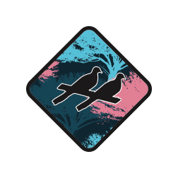 Two Dove Decal 3" X 3"- Mesquite Logo