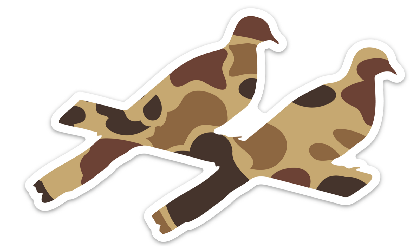 Two Dove Decal - Duck Camo