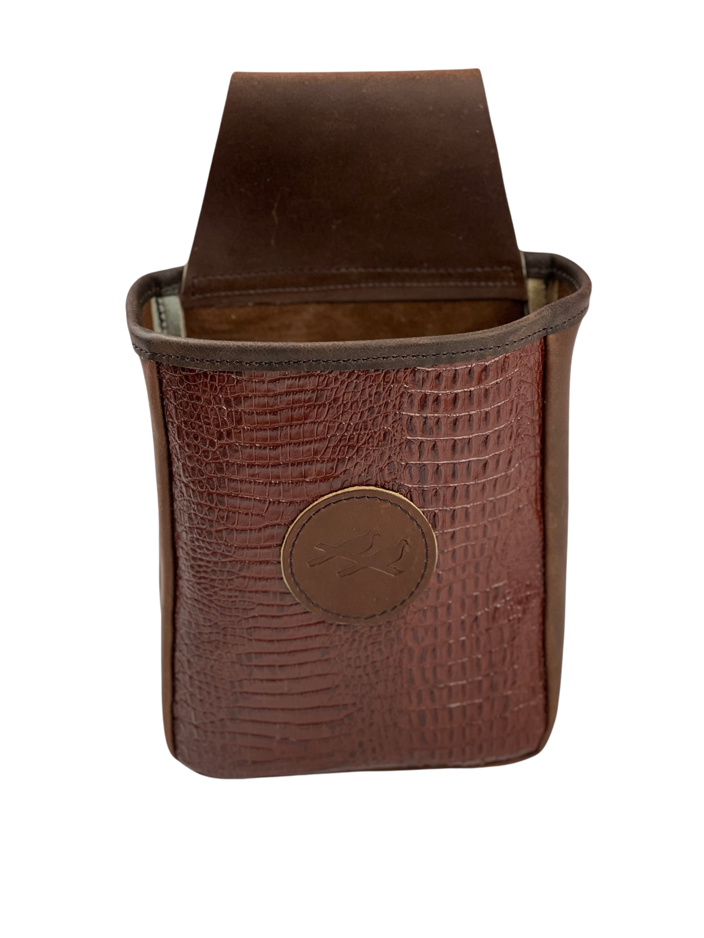 Two Dove Maroon Gator Tall Shell Bag